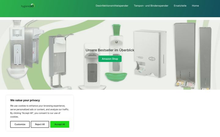 Screenshot of hygiene365.shop