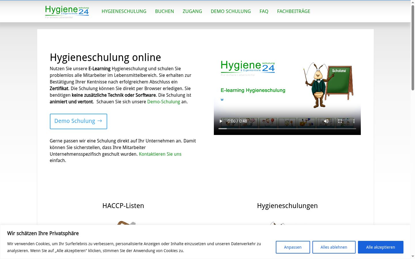 Screenshot tal-banner tal-kunsens muri qabel kwalunkwe interazzjoni