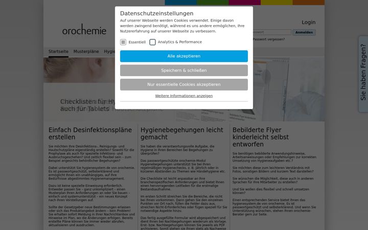 Screenshot of hygienesystem.de
