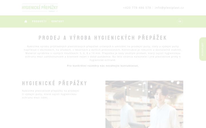 Screenshot of hygienickeprepazky.cz