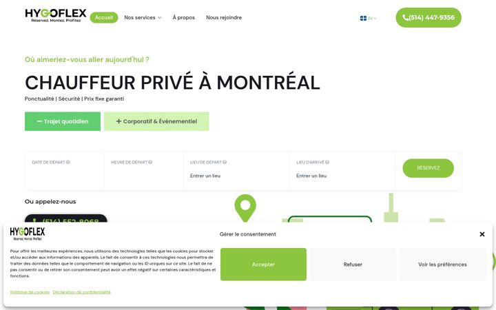 Screenshot of hygoflex.ca
