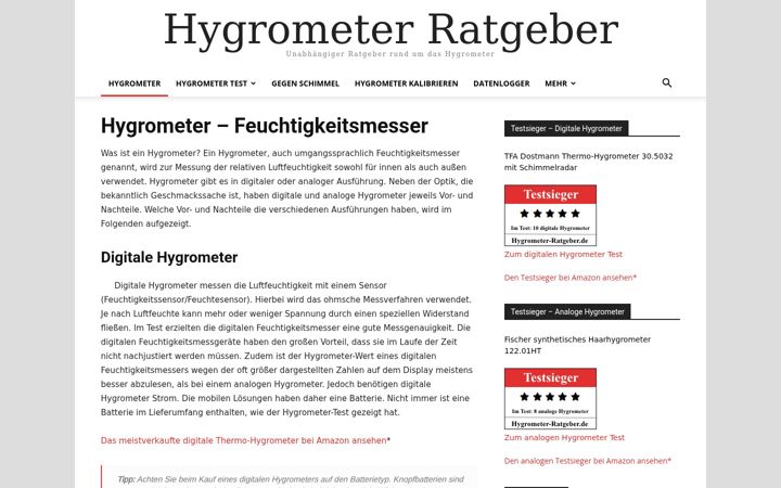 Ekrano kopija hygrometer-ratgeber.de
