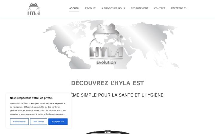 Screenshot of hyla.fr