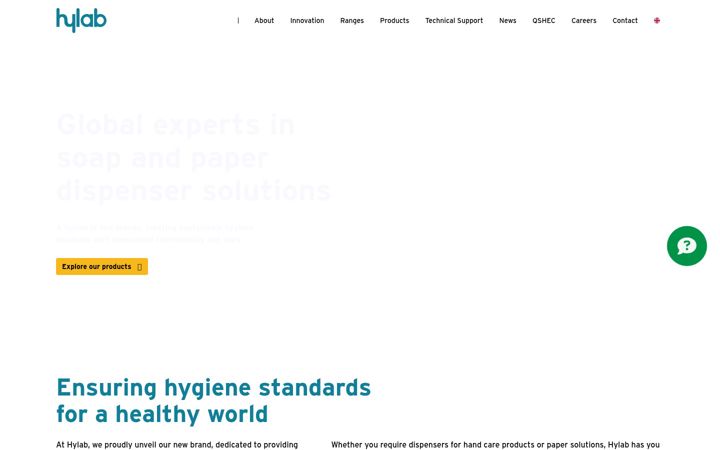 Screenshot of hylabdispensers.com
