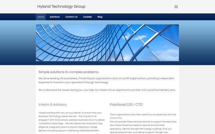 Screenshot of hylandtechnology.com