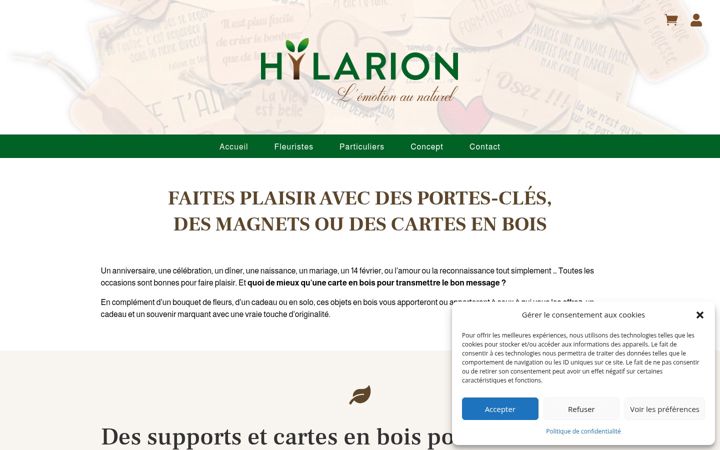 Screenshot of hylarion.fr