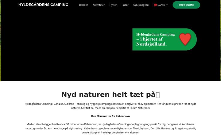 Captura de ecrã de hyldegaardenscamping.dk