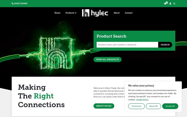Screenshot of hylectrade.com