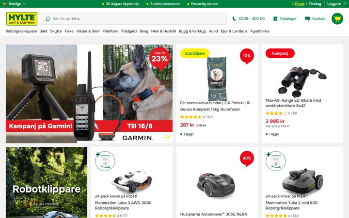 Screenshot of hylte-lantman.com