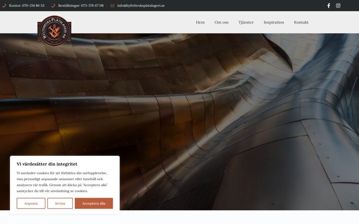Screenshot of hyltebruksplatslageri.se