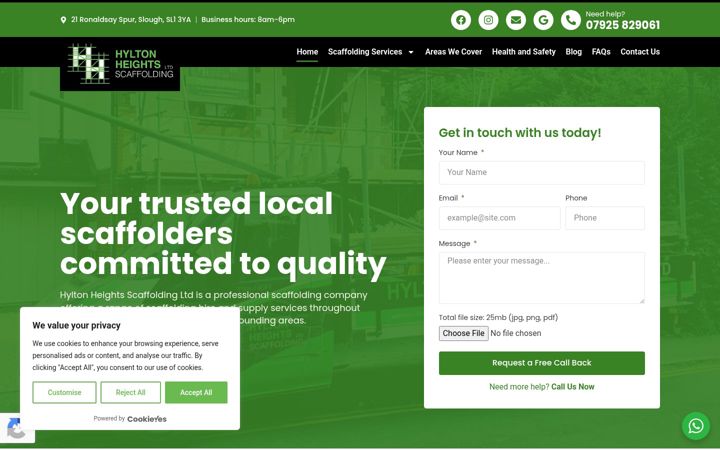 Screenshot of hyltonheightsscaffolding.co.uk