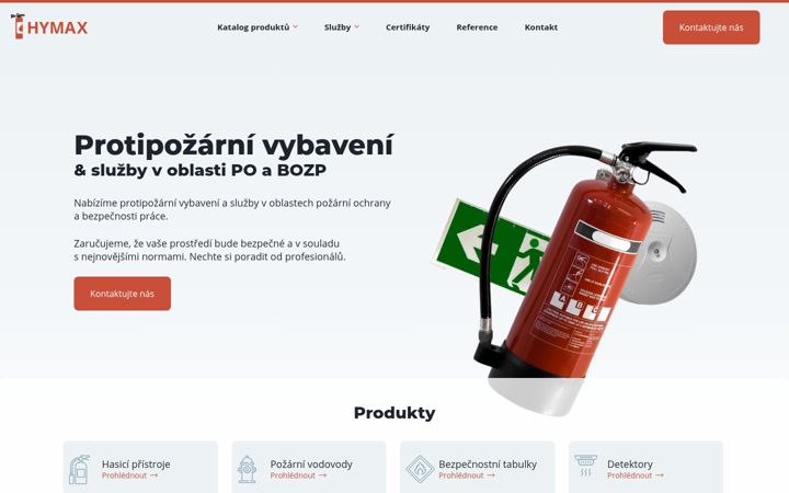 Screenshot of hymax.cz