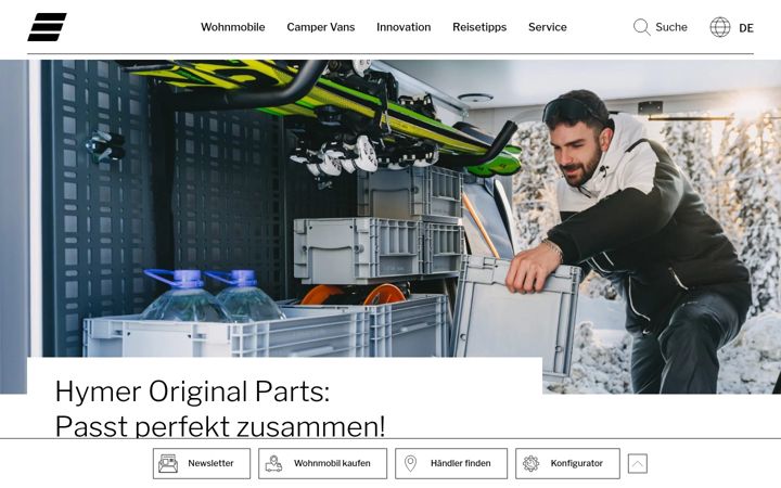 Screenshot of hymer-original-zubehoer.com