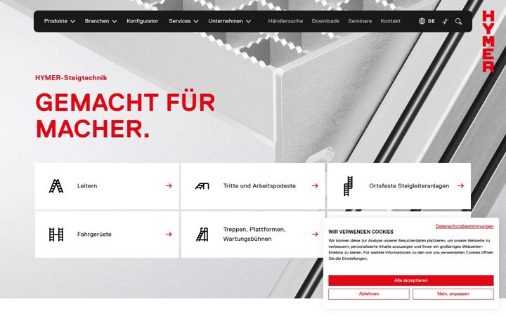 Screenshot of hymer-project.de