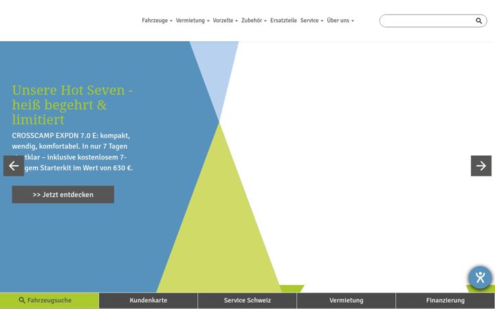 Screenshot of hymer-waldsee.de