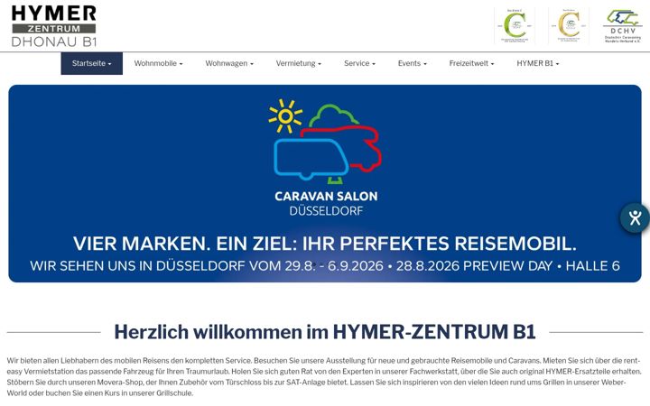 Screenshot of hymerb1.de
