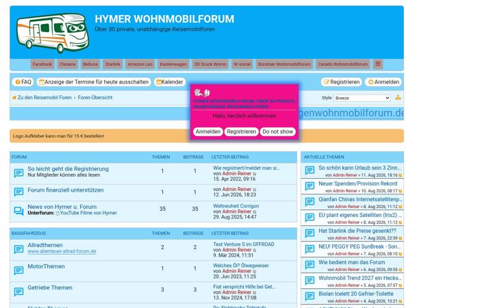Zrzut ekranu hymerwohnmobilforum.de