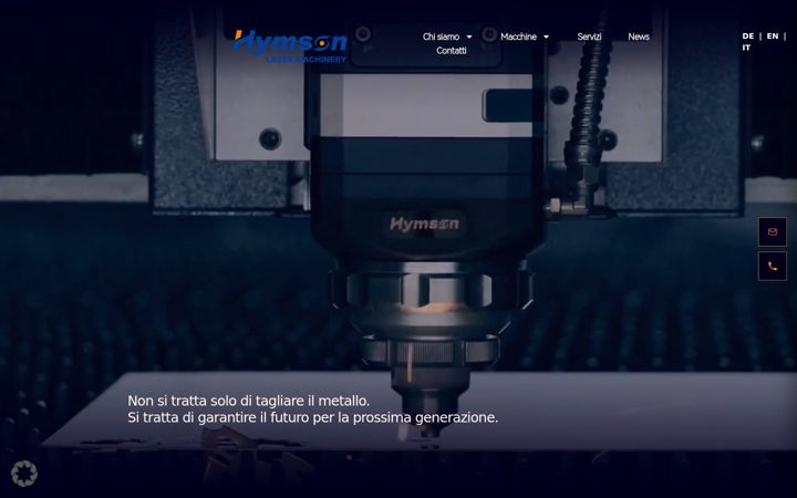 Screenshot of hymsonitaly.it