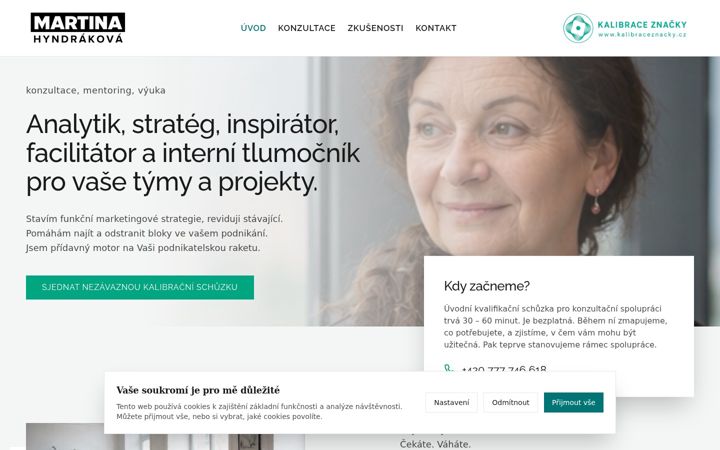 Screenshot of hyndrakova.cz