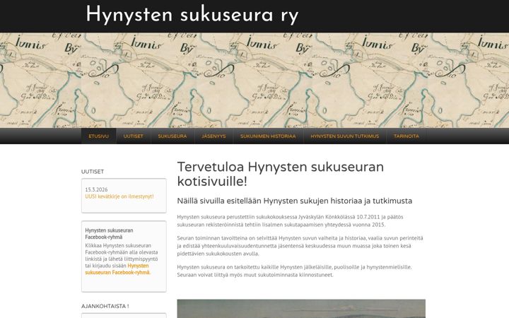 Screenshot of hynystensukuseura.com