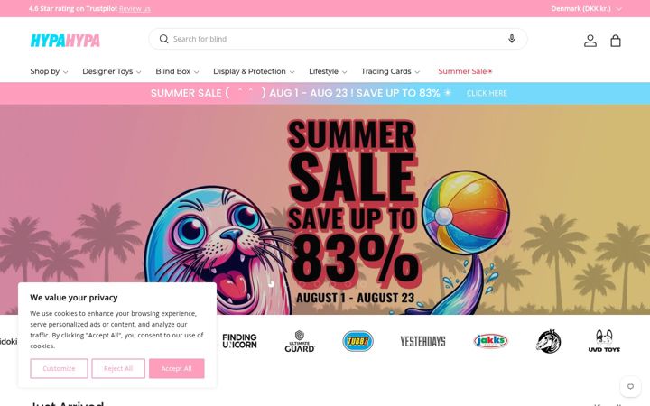 Screenshot of hypahypa.eu