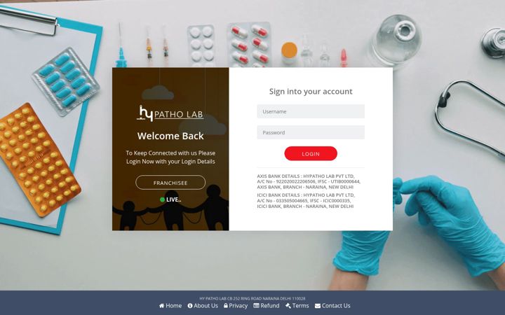 Screenshot of hypatholabs.com