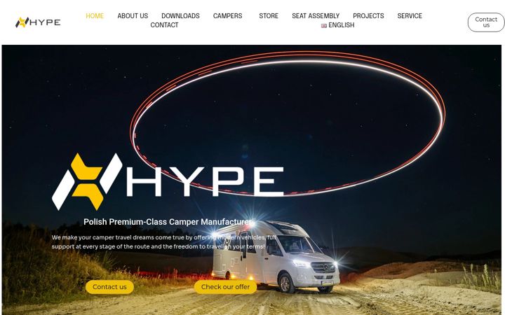 Screenshot of hypecamper.com