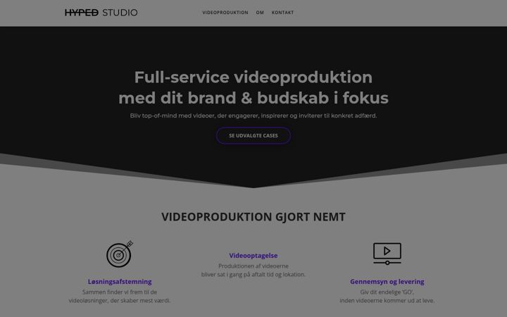 Screenshot of hypedstudio.dk