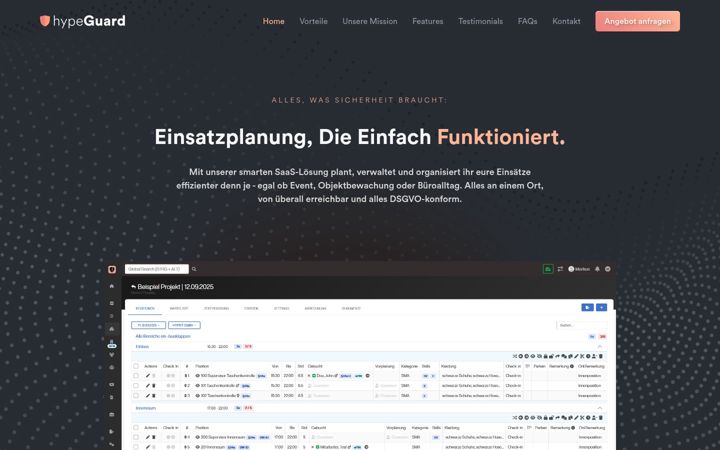 Screenshot of hypeguard.de