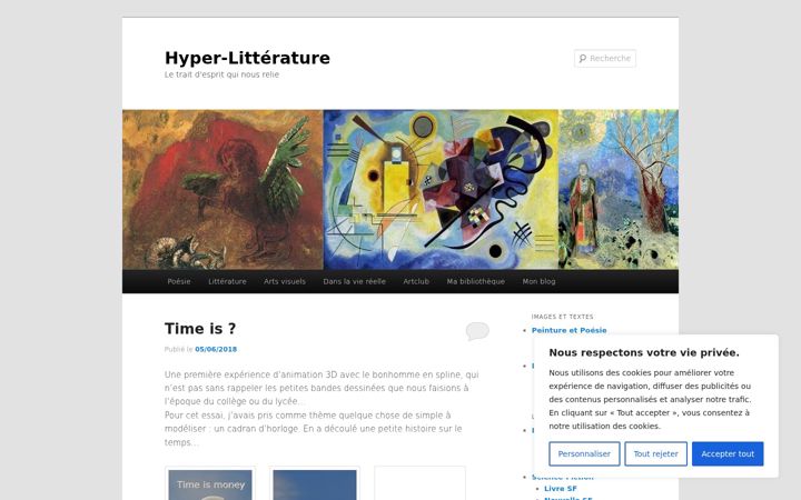 Screenshot of hyper-literature.com