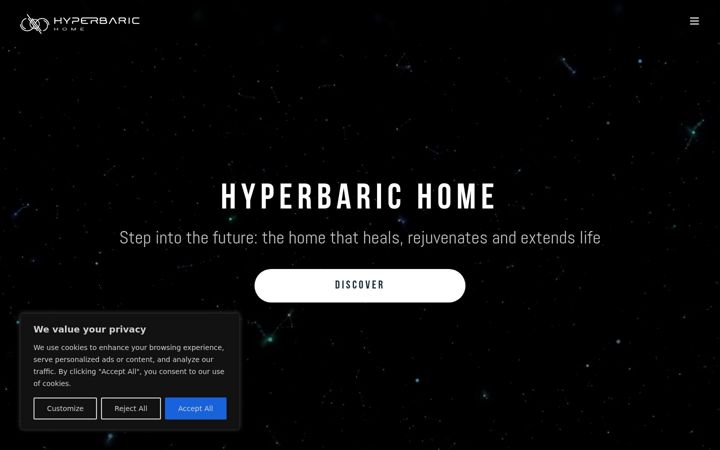 Screenshot of hyperbarichomes.com