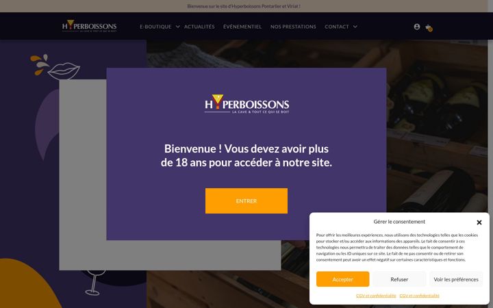 Screenshot of hyperboissons.fr
