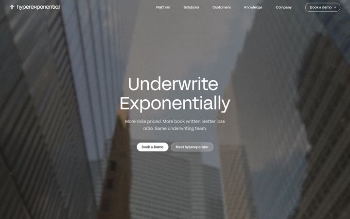 Екранна снимка на hyperexponential.com