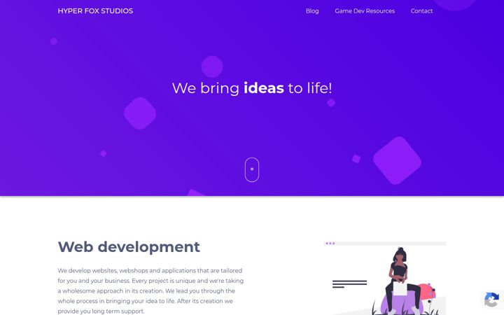 Screenshot of hyperfoxstudios.com