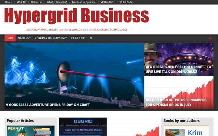 Capture d'écran de hypergridbusiness.com