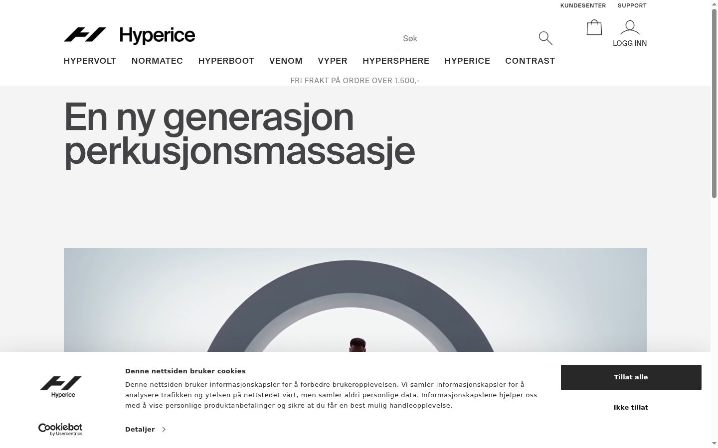 Screenshot van de toestemmingsbanner zoals getoond vóór enige interactie