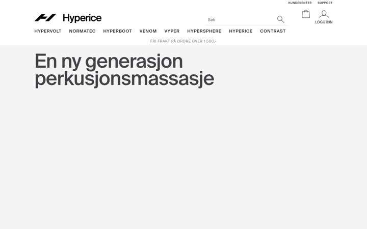 Screenshot of hyperice.no
