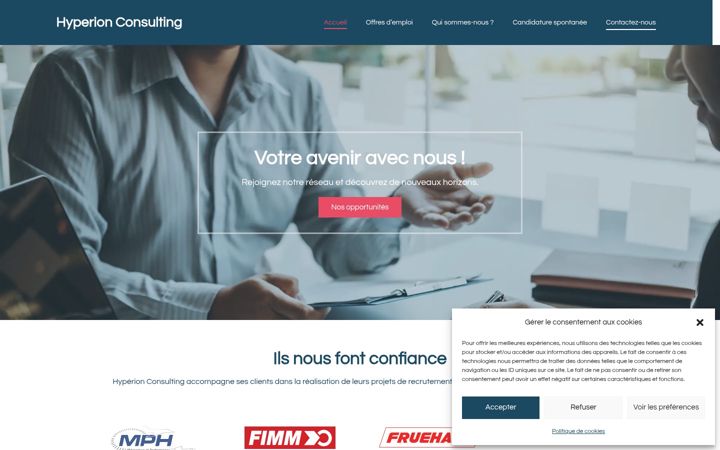 Capture d'écran de hyperion-recrutement.com