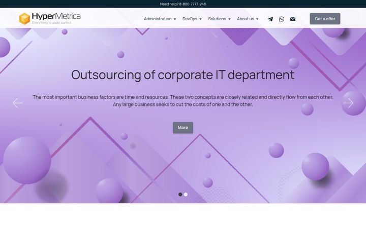 Screenshot of hypermetrica.com