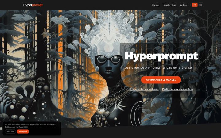 Screenshot of hyperprompt.fr