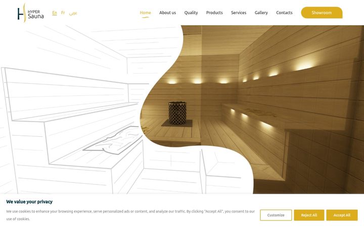 Screenshot of hypersauna.com