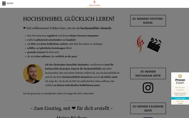 Screenshot of hypersensibel.com