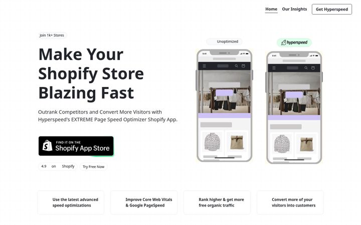Screenshot of hyperspeed.me