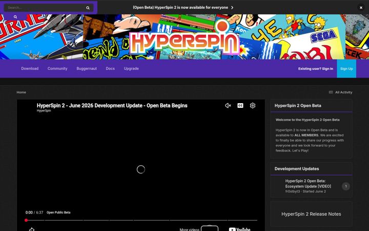 Screenshot of hyperspin-fe.com