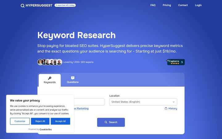 Screenshot of hypersuggest.com