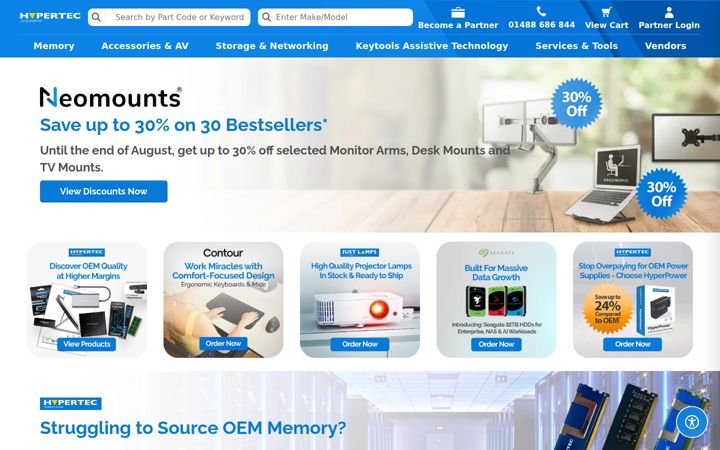 Screenshot of hypertec.co.uk
