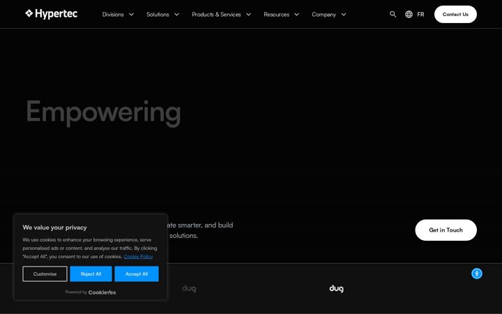 Screenshot of hypertec.com