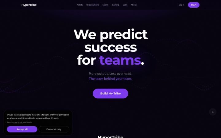 Screenshot of hypertribe.com