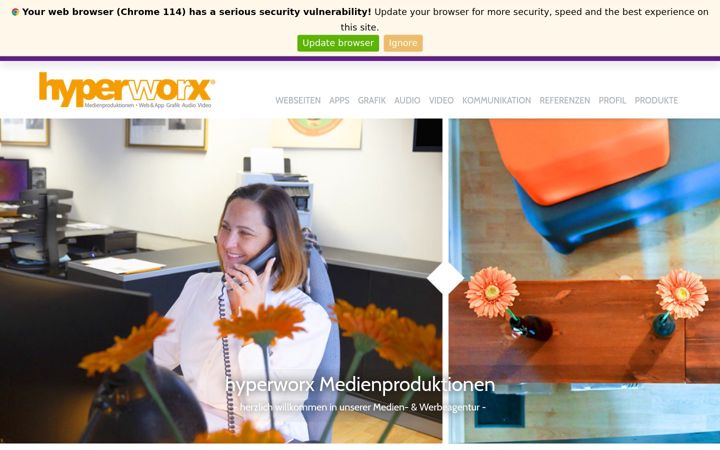 Snímek obrazovky hyperworx.de