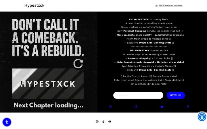 Screenshot of hypestxck.com
